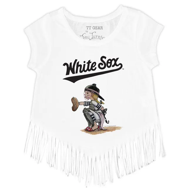Lids Boston Red Sox Tiny Turnip Girls Youth Blooming Baseballs Fringe T- Shirt - White