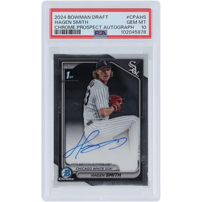 Hagen Smith Chicago White Sox Autographed 2024 Bowman Chrome 1st Bowman #CPA-HS PSA Authenticated 10 Card