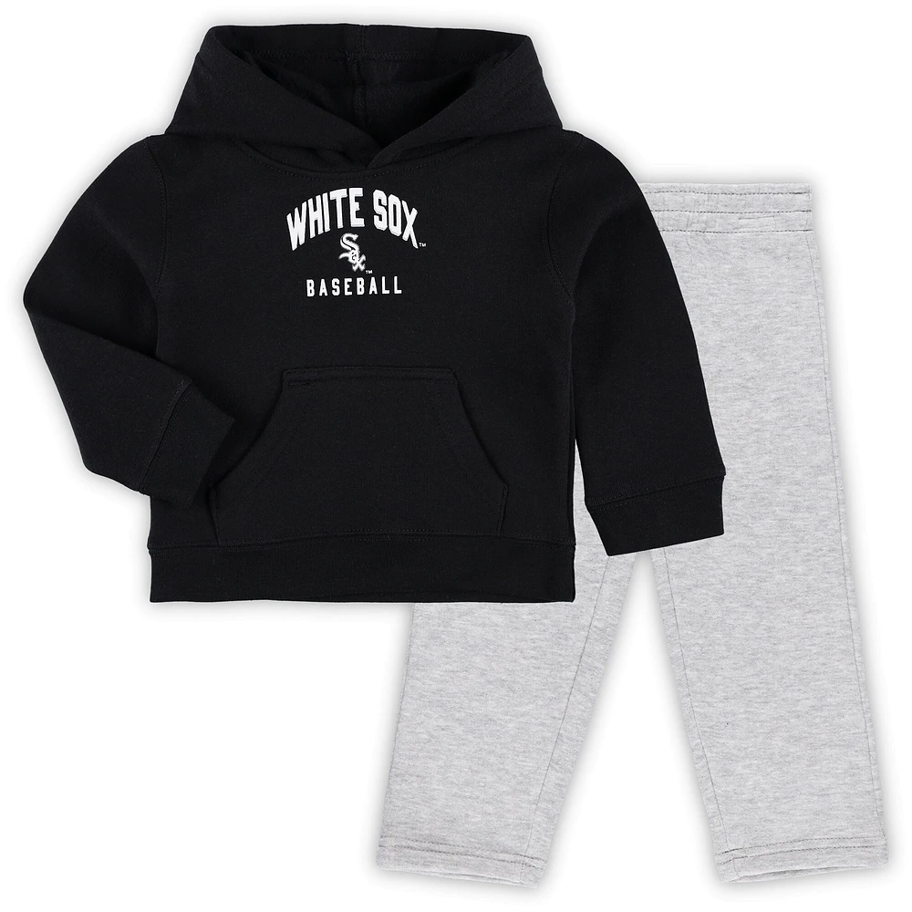 Infant Black/Heather Gray Chicago White Sox Play by Pullover Hoodie & Pants Set