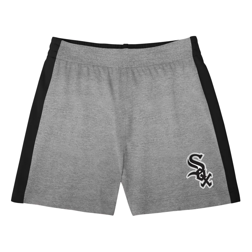 Ensemble t-shirt et short Chicago White Sox Stealing Homebase 2.0 pour bébé noir/gris chiné