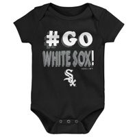 Infant Black/White/Gray Chicago White Sox Born To Win 3-Pack Bodysuit Set