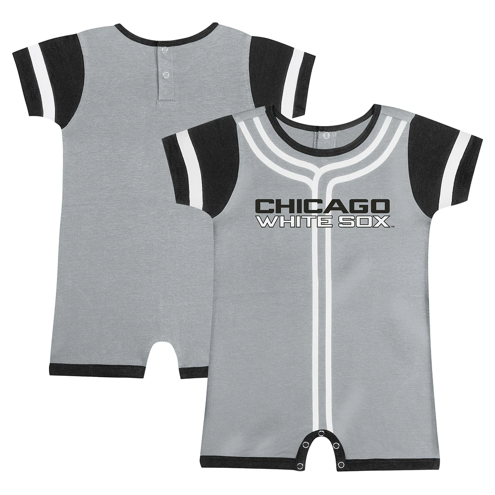 Barboteuse gris Chicago White Sox Fast Pitch pour bébé