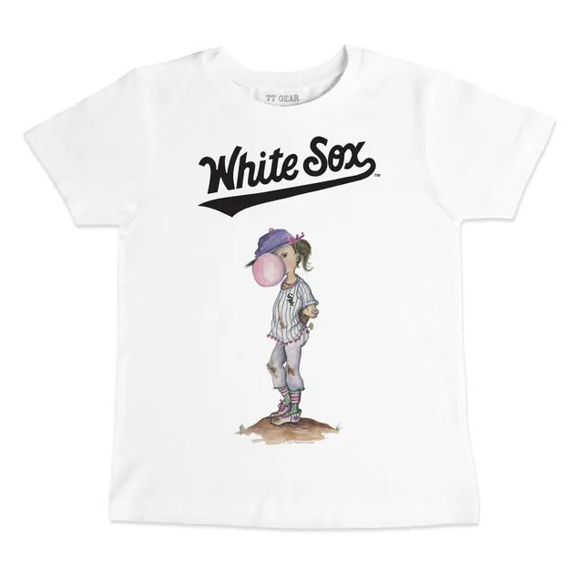 Women's Tiny Turnip White Chicago White Sox Bubbles T-Shirt 