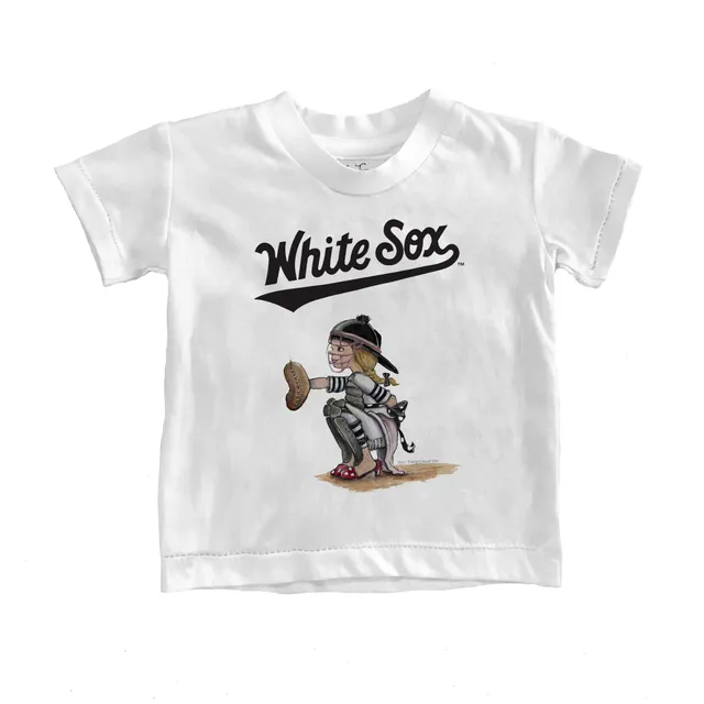 Chicago White Sox Tiny Turnip Women's Sugar Skull T-Shirt - Black