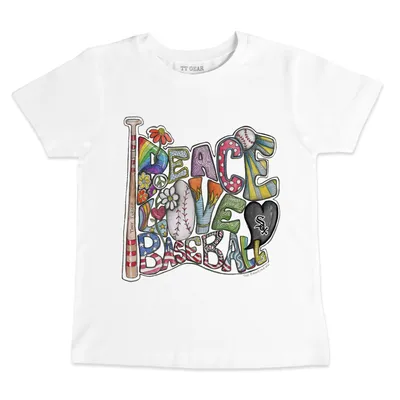 Chicago White Sox Tiny Turnip Youth Heart Mom T-Shirt - White