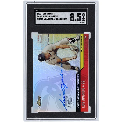 Luis Aparicio Chicago White Sox Autographed 2002 Topps Finest Finest Moments Autograph #FMA-LA SGC Authenticated 8.5 Card