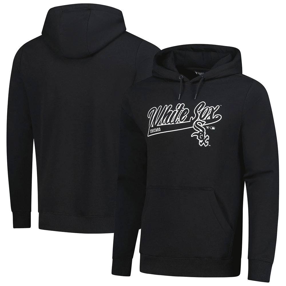 Men's Levelwear  Black Chicago White Sox Podium Fleece Pullover Hoodie