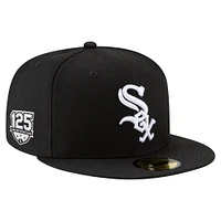 Men's New Era  Black Chicago White Sox 125th Anniversary 59FIFTY Fitted Hat