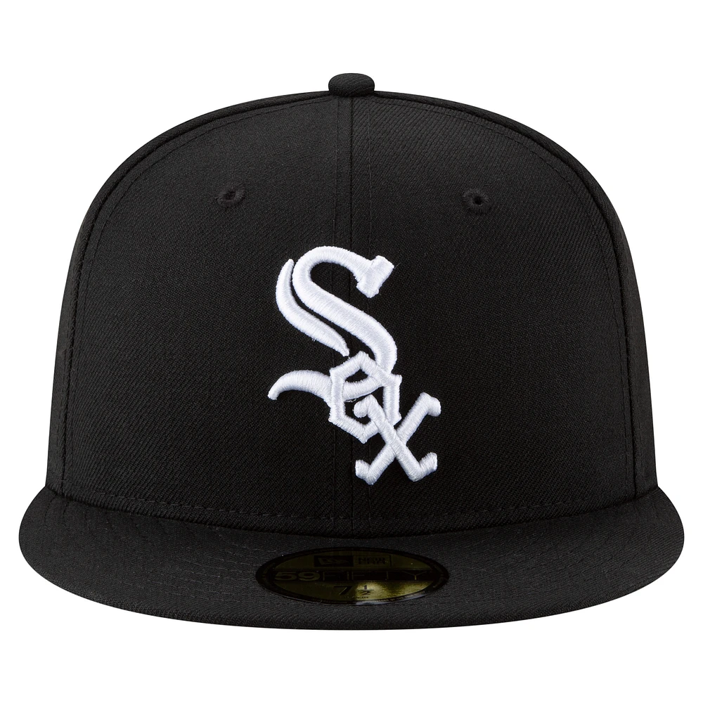 Men's New Era  Black Chicago White Sox 125th Anniversary 59FIFTY Fitted Hat