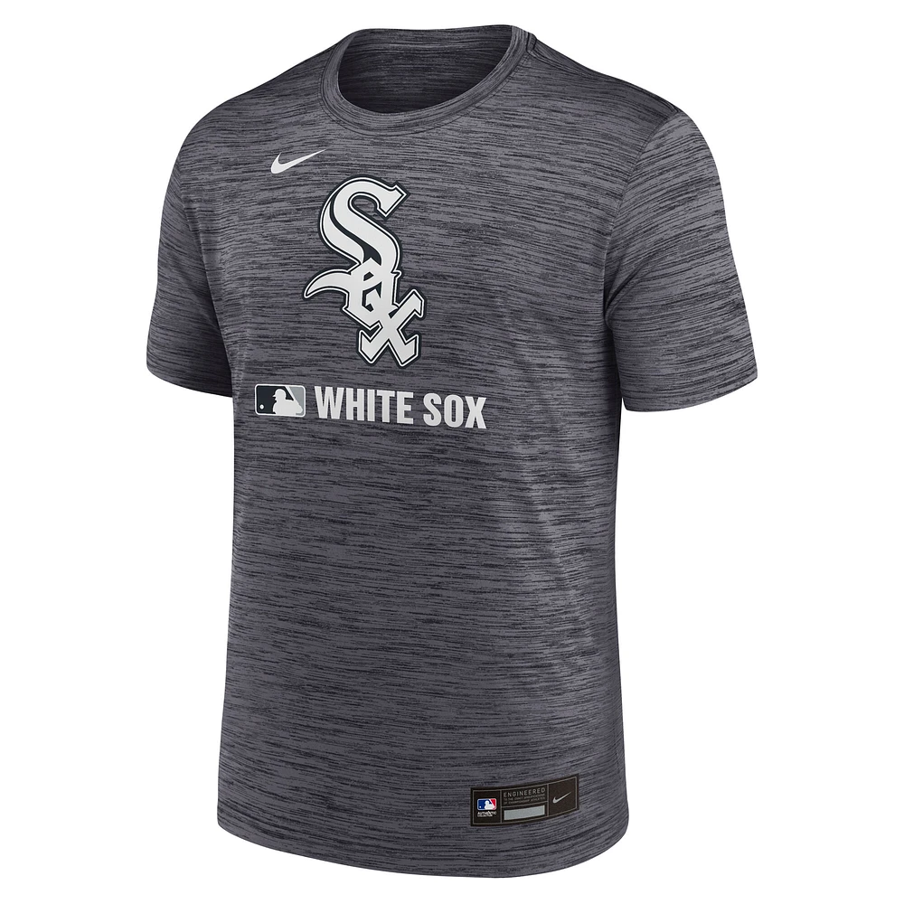 T-shirt Nike noir authentique Chicago White Sox pour homme, collection Velocity Performance