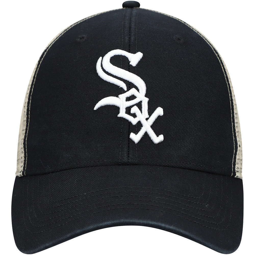 Casquette Snapback MVP Flagship Washed Chicago White Sox '47 pour homme, noir/naturel