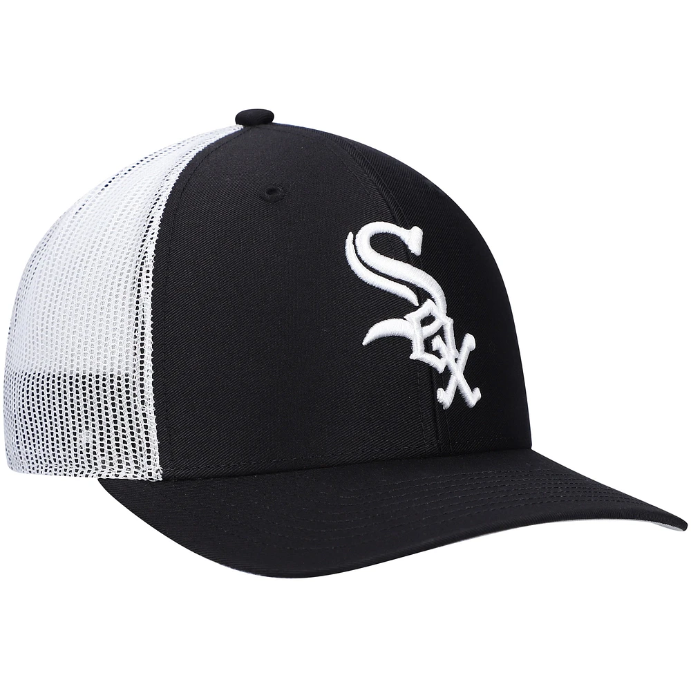 Men's '47 Black/White Chicago White Sox Primary Logo Trucker Snapback Hat