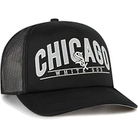 Men's '47 Black Chicago White Sox Backhaul Foam Trucker Snapback Hat