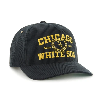 Men's '47 Black Chicago White Sox Laurus Corduroy Hitch Snapback Hat