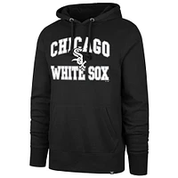 Men's '47  Black Chicago White Sox Velocity Headline Pullover Hoodie