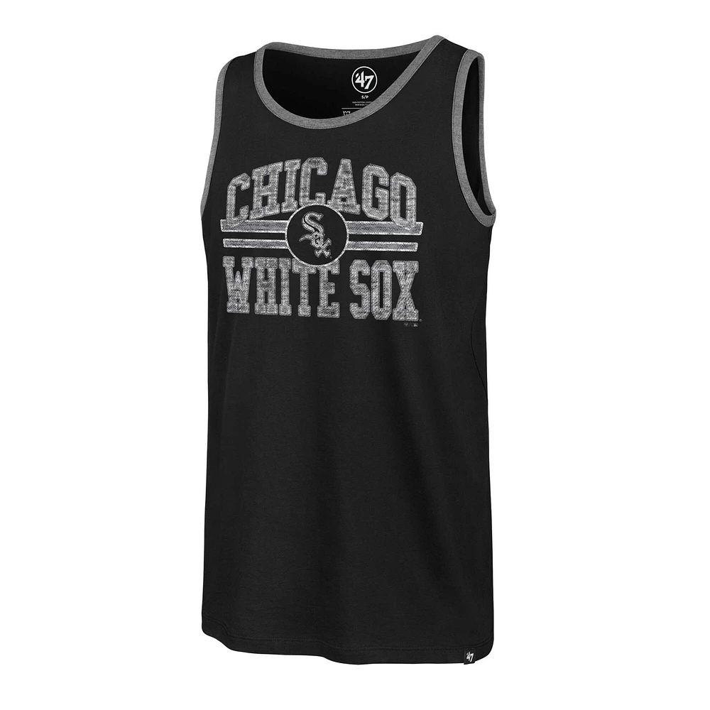 Men's '47 Black Chicago White Sox Winger Franklin Tank Top