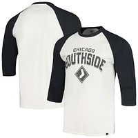 Men's '47 Cream Chicago White Sox City Connect Crescent Franklin Raglan 3/4-Sleeve T-Shirt