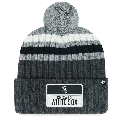 Bonnet en tricot à revers Stack '47 Chicago White Sox Stack pour hommes avec pompon