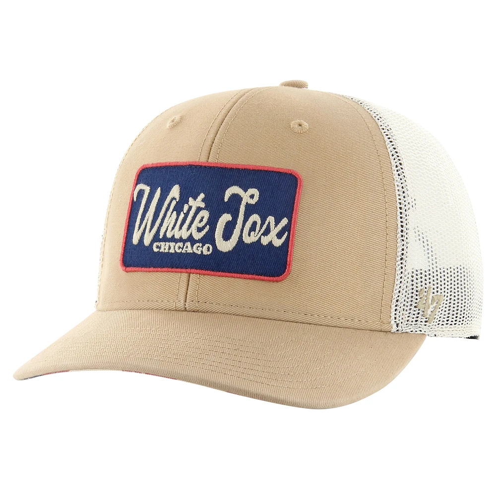 Casquette réglable '47 kaki Chicago White Sox Glory Daze Trucker pour hommes