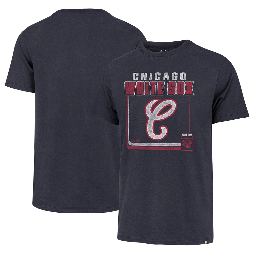 Men's '47  Navy Chicago White Sox Cooperstown Collection Borderline Franklin T-Shirt