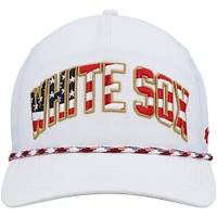 Casquette '47 White Chicago White Sox Flag Flutter Hitch Snapback pour homme