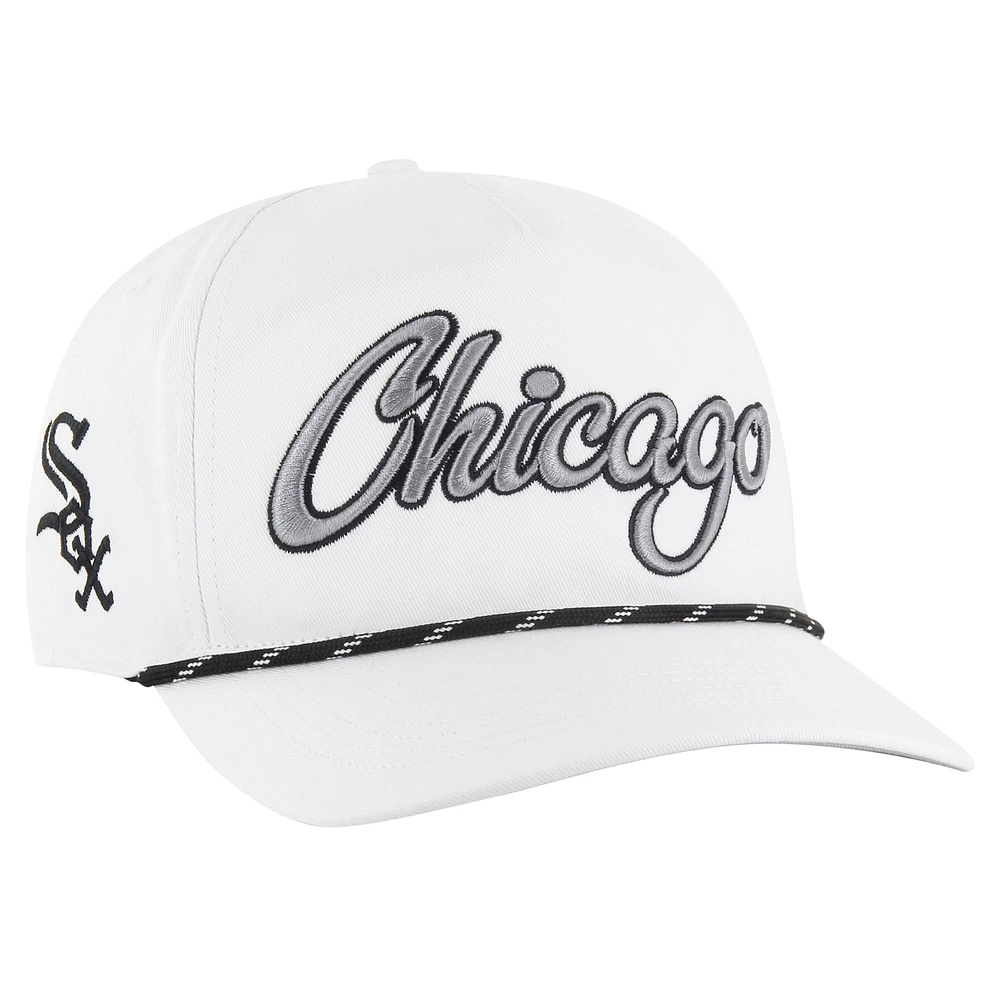 Casquette ajustable en corde à nœuds mouchetée blanche Chicago White Sox '47 pour homme