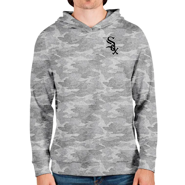 Chicago White Sox Fanatics Team Full-Zip Hoodie - Black/Heathered Gray-Large