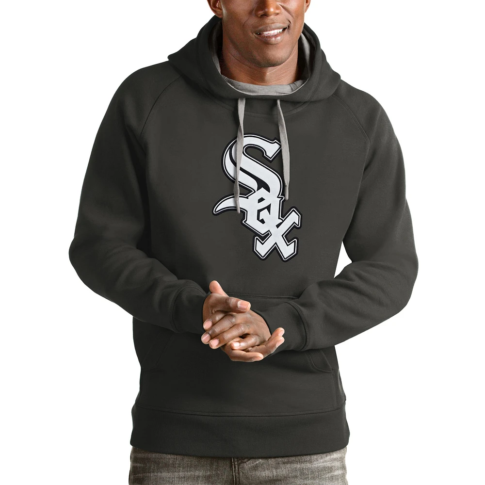 Sweat à capuche avec logo de l'équipe Chicago White Sox Victory pour homme, charbon bois Antigua