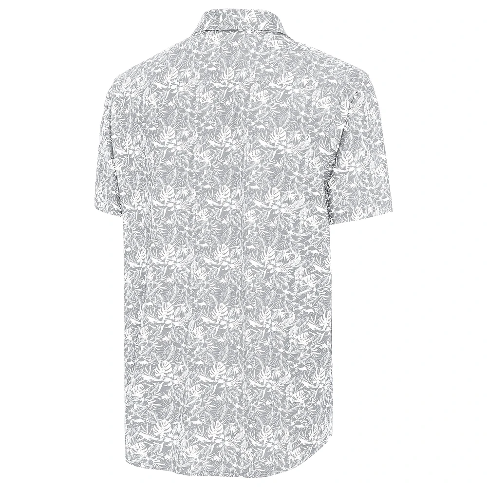 Men's Antigua Gray Chicago White Sox Resort Button-Up Shirt