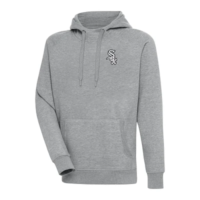 Sweat à capuche métallique Victory pour homme Antigua Heather Grey Chicago White Sox