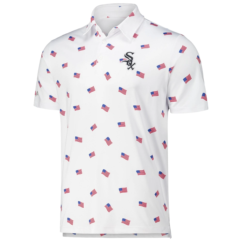 Men's Antigua White Chicago Sox  Americana Polo