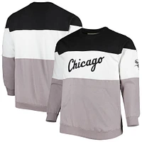 Men's Black/Gray Chicago White Sox Big & Tall Pullover Sweatshirt