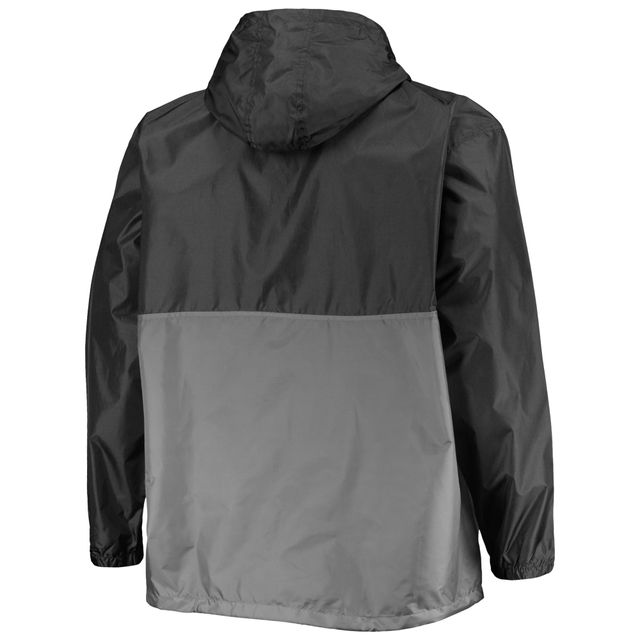 Veste anorak à demi-zip pour hommes, noir/gris, Chicago White Sox Big & Tall Split Body