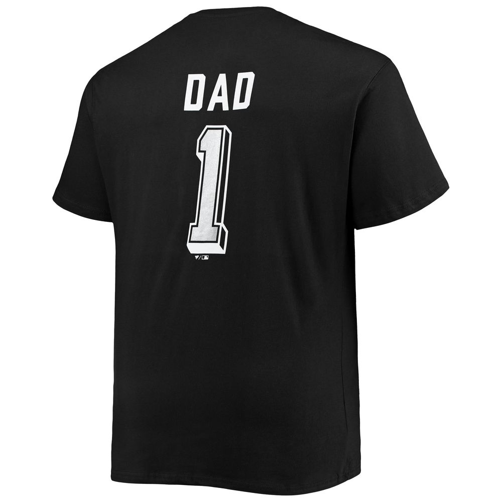 Men's Black Chicago White Sox Big & Tall Father's Day #1 Dad T-Shirt