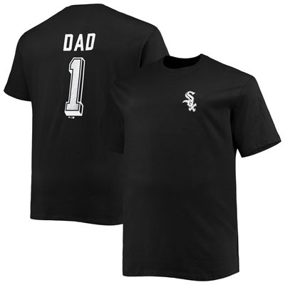 Men's Black Chicago White Sox Big & Tall Father's Day #1 Dad T-Shirt