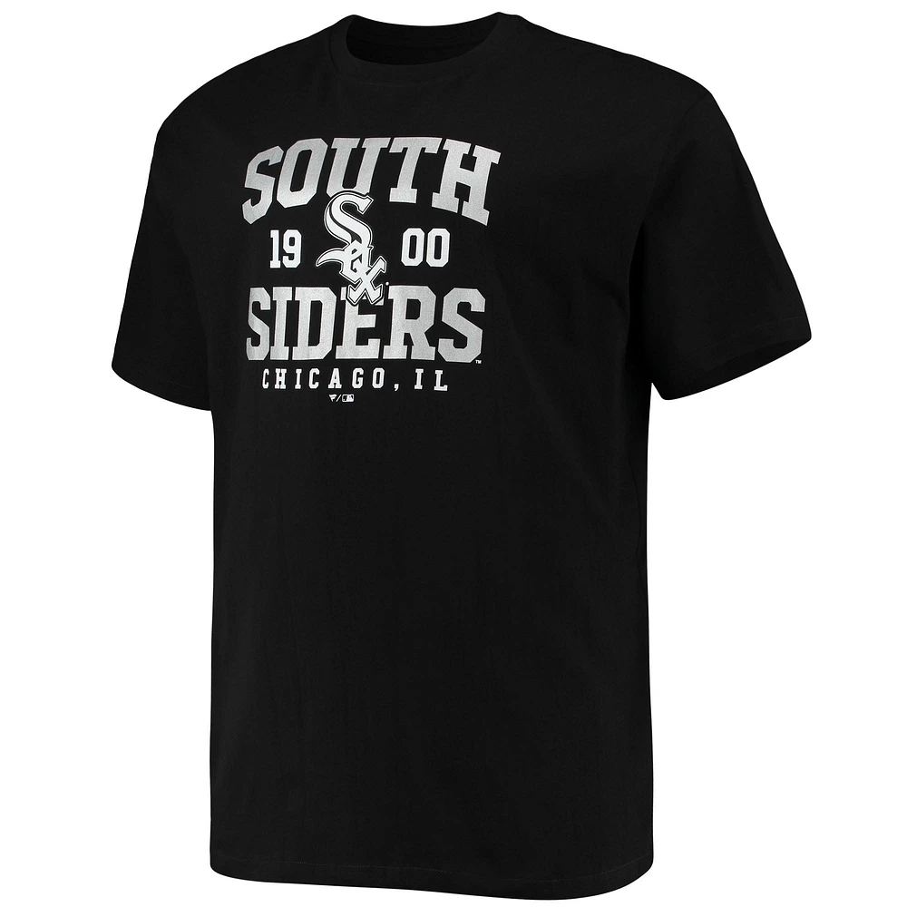 Men's Black Chicago White Sox Big & Tall Hometown Collection Southsider T-Shirt