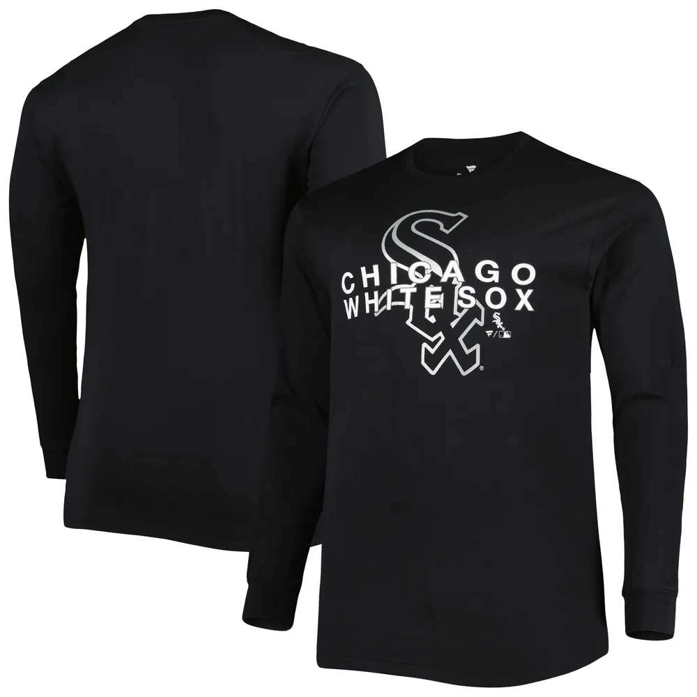 T-shirt à manches longues Chicago White Sox Big & Tall pour homme, noir