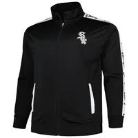 Men's Black Chicago White Sox Big & Tall Tricot Track Full-Zip Jacket