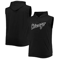 Chandail à capuchon sans manches pour homme Chicago White Sox Jersey Muscle noir