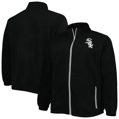 Men's Starter Black Chicago White Sox The Captain II Full-Zip Varsity Jacket Size: Medium