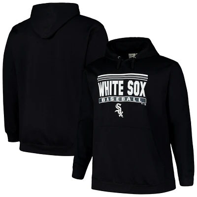 Sweat à capuche noir en molleton Stack des White Sox de Chicago pour hommes