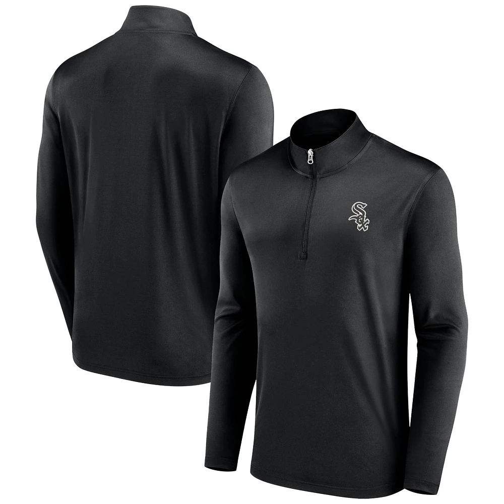 Men's Black Chicago White Sox Underdog Mindset Quarter-Zip Jacket