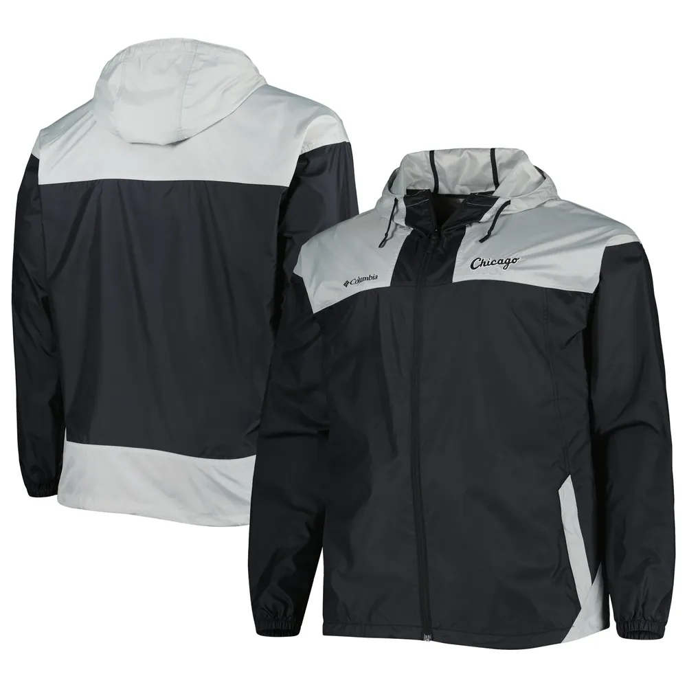 Men's Columbia Black Chicago White Sox Flash Forward Challenger Omni-Shade Full-Zip Windbreaker