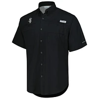 Men's Columbia Black Chicago White Sox Tamiami Omni-Shade Button-Down Shirt