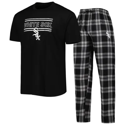 Chicago White Sox Concepts Sport Badge T-Shirt & Pants Sleep Set - Black/Gray