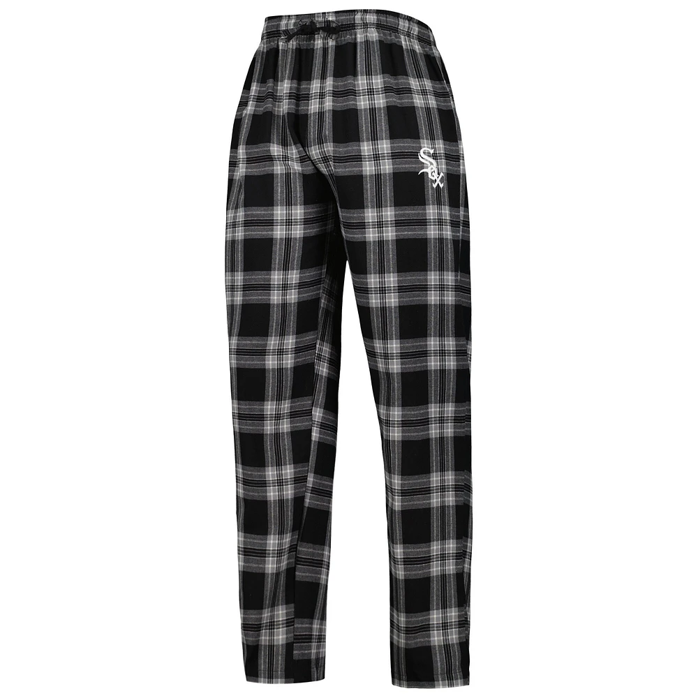 Ensemble de pyjama et pantalon avec écusson Chicago White Sox Concepts Sport pour homme, noir/gris