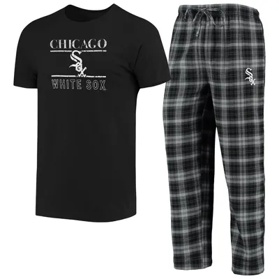Chicago White Sox Concepts Sport Lodge T-Shirt & Pants Sleep Set - Black/Gray