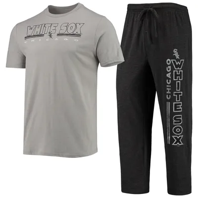 Chicago White Sox Concepts Sport Meter T-Shirt and Pants Sleep Set - Black/Gray