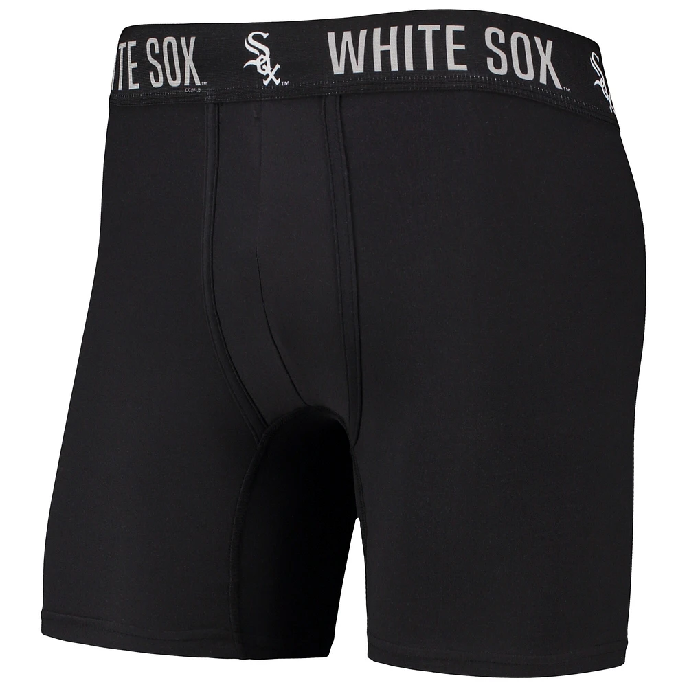 Ensemble de deux boxers Flagship Chicago White Sox Concepts Sport pour hommes, noir/gris