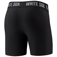 Ensemble de deux boxers Flagship Chicago White Sox Concepts Sport pour hommes, noir/gris